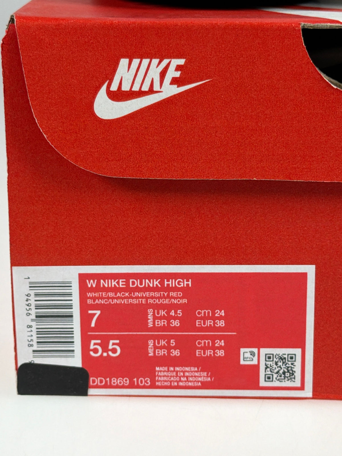 Nike Dunk High (W) - Größe EU 38 #12913