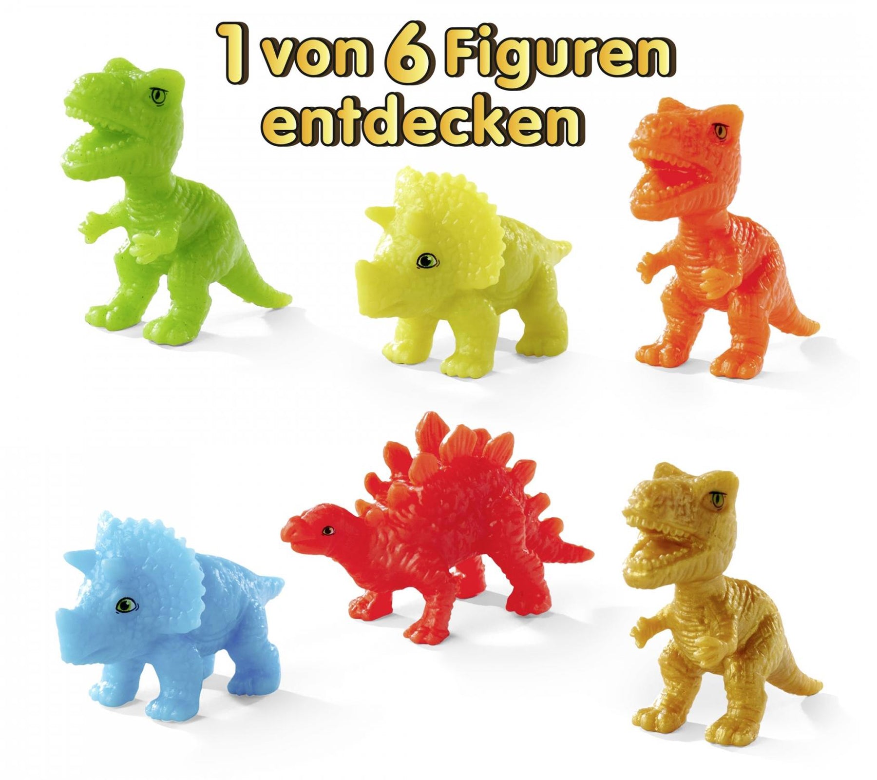Dinosaurier Sammelfiguren aus der Glibbi Badebombe