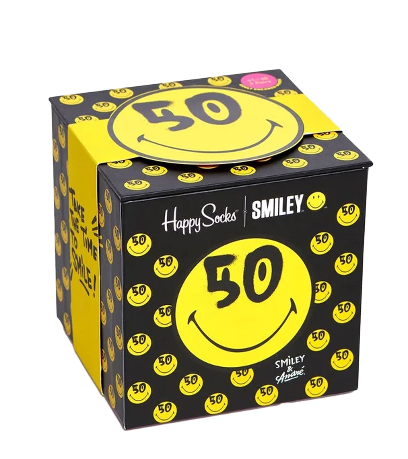 Verpackungsansicht der Happy Socks Smiley-Socken