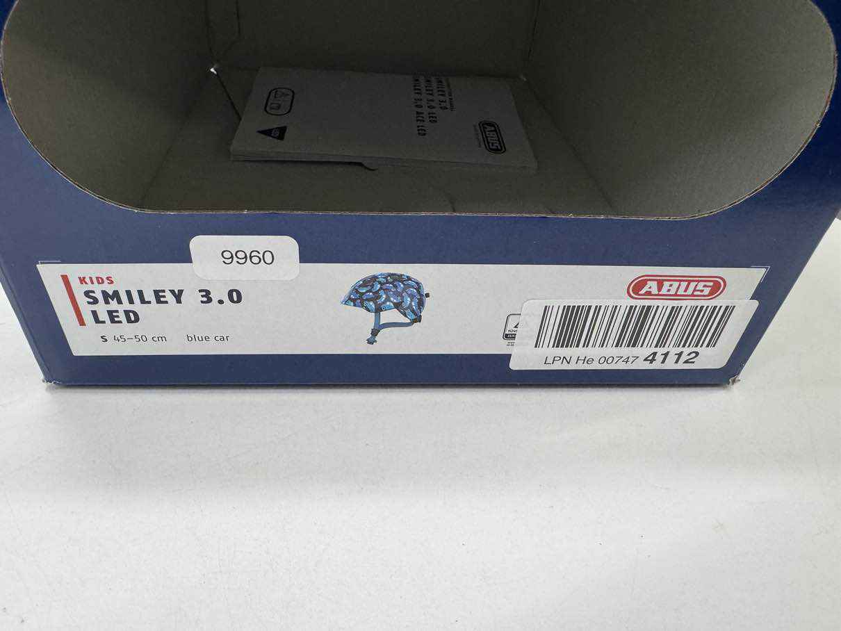 ABUS Kinder Smiley 3.0 LED Fahrradhelm - Größe 45-50cm #9960 ABUS