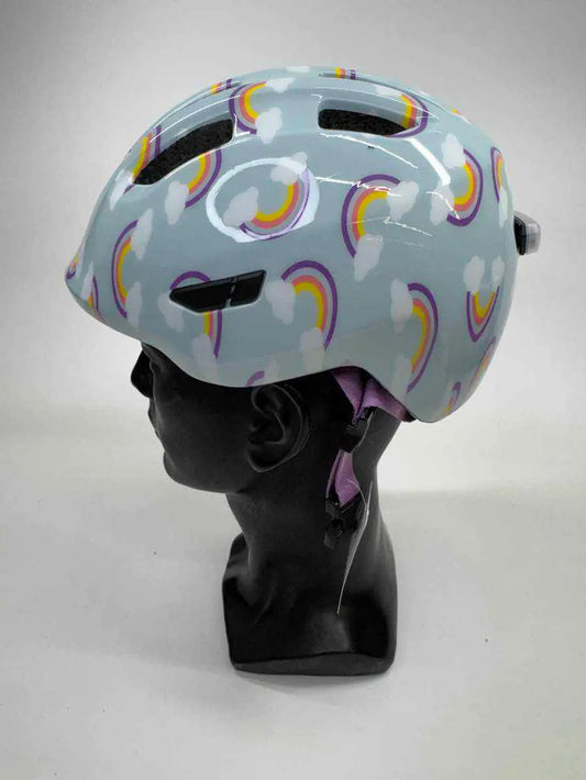 ABUS Kinderhelm Smiley 3.0 LED Fahrradhelm - Größe 45-50cm #9817