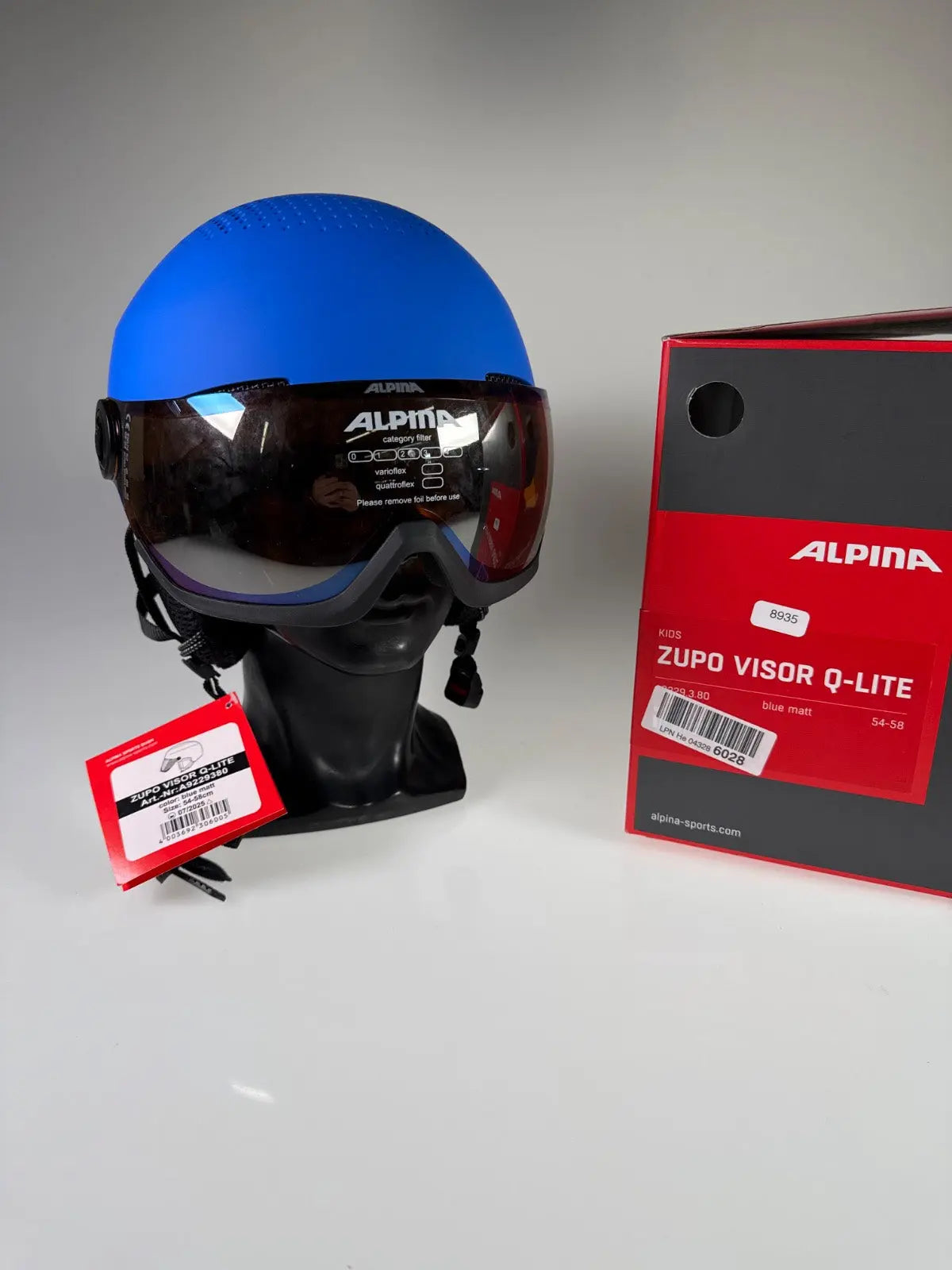 ALPINA Zupo Visor Q-Lite Skihelm - Größe 54-58cm #8935