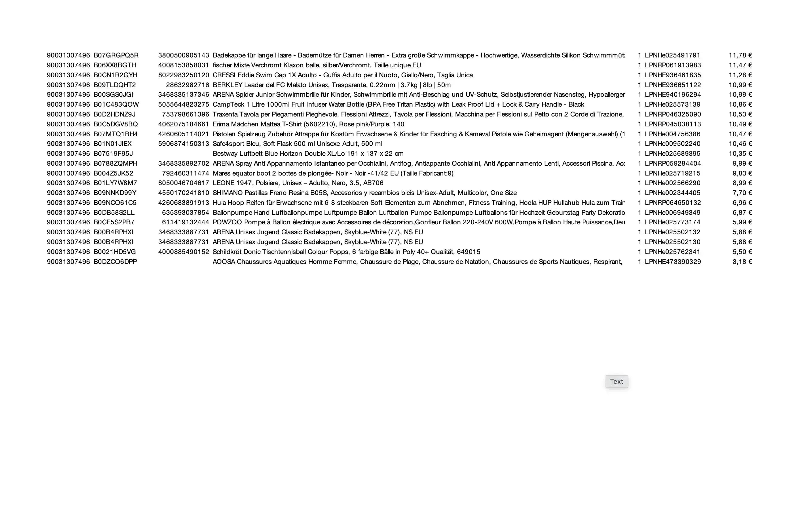 Amazon Retouren Palette #31307496 (Sport / Multimedia)