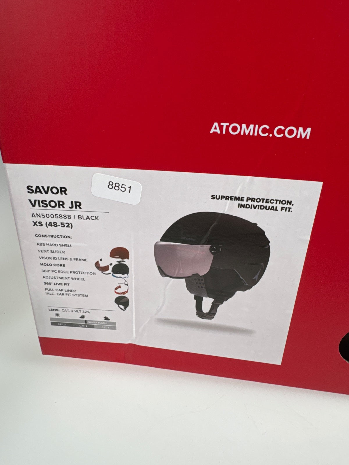 Atomic Savor Visor JR Skihelm - Größe 48-52cm #8851