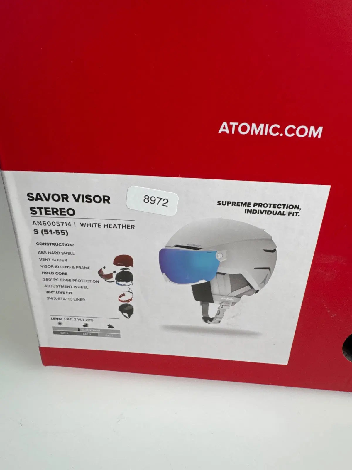 Atomic Savor Visor Stereo Skihelm - Größe 51-55cm #8972