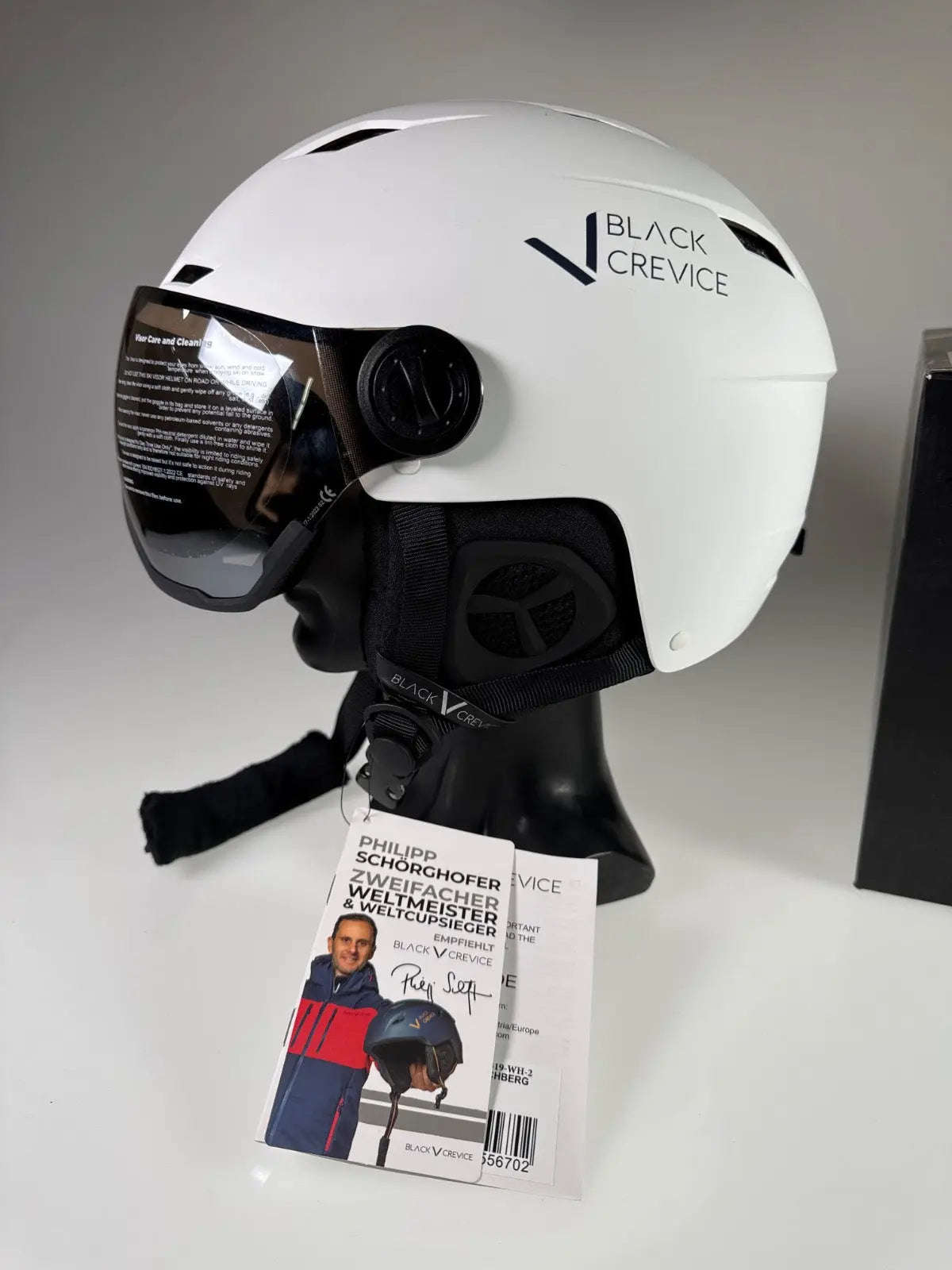 Black Crevice Kirchberg Skihelm mit Visier - Größe 58-61cm #9071