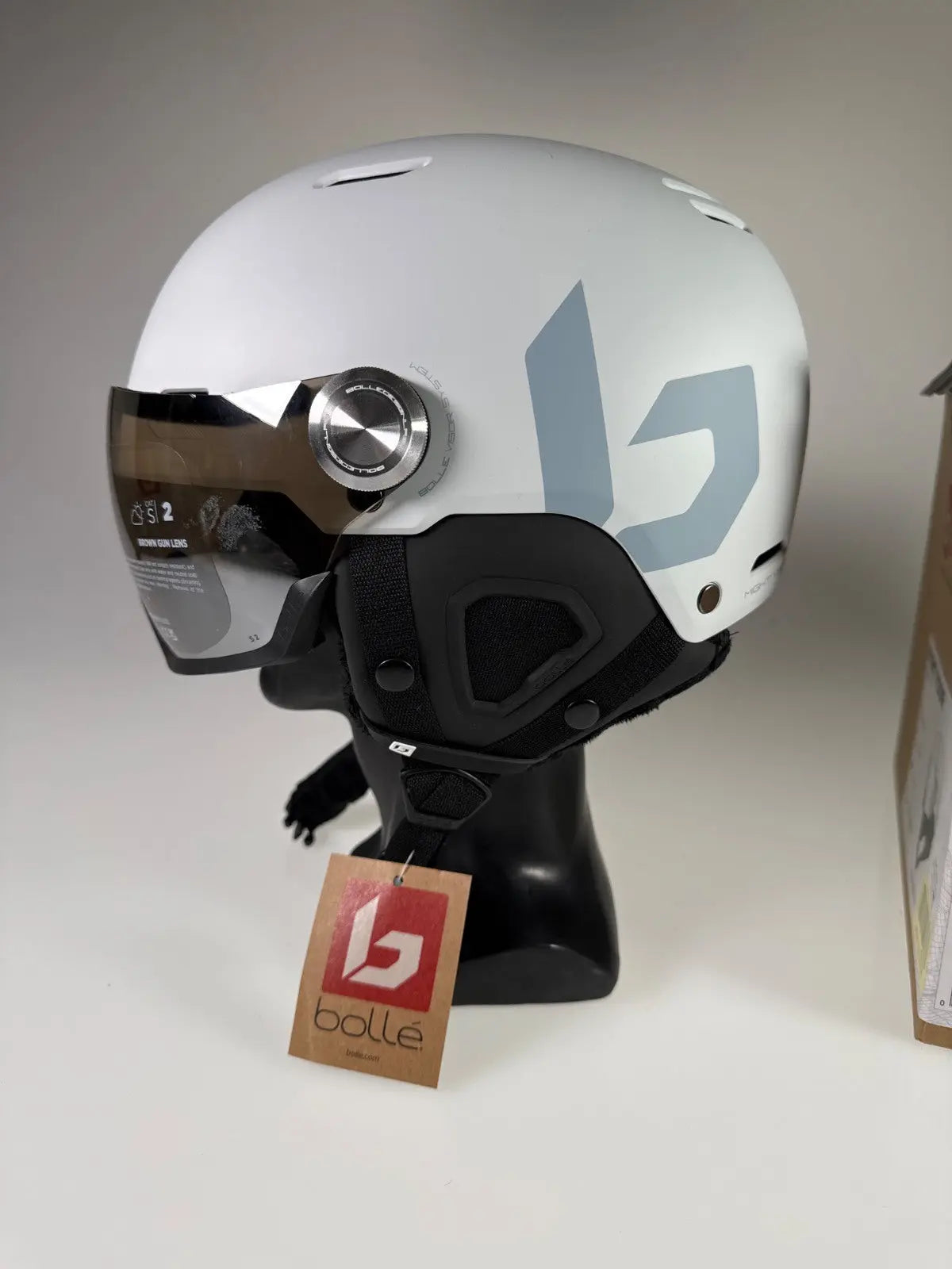 Bollé Might Visor Skihelm mit Visier weiß 55-59 cm #8926