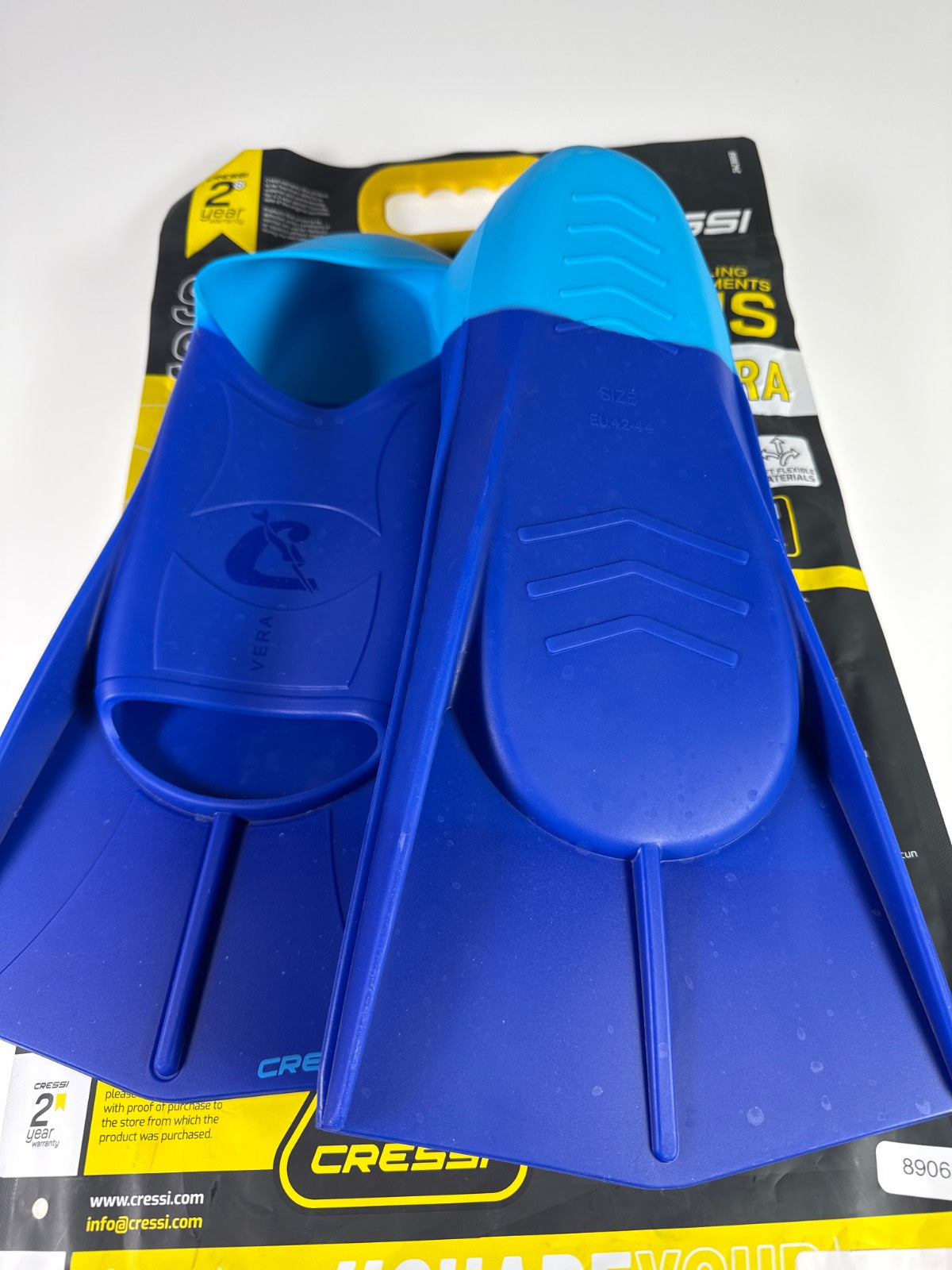 Cressi Vera Short Fins Schwimmflossen - Größe 42-44cm #8906