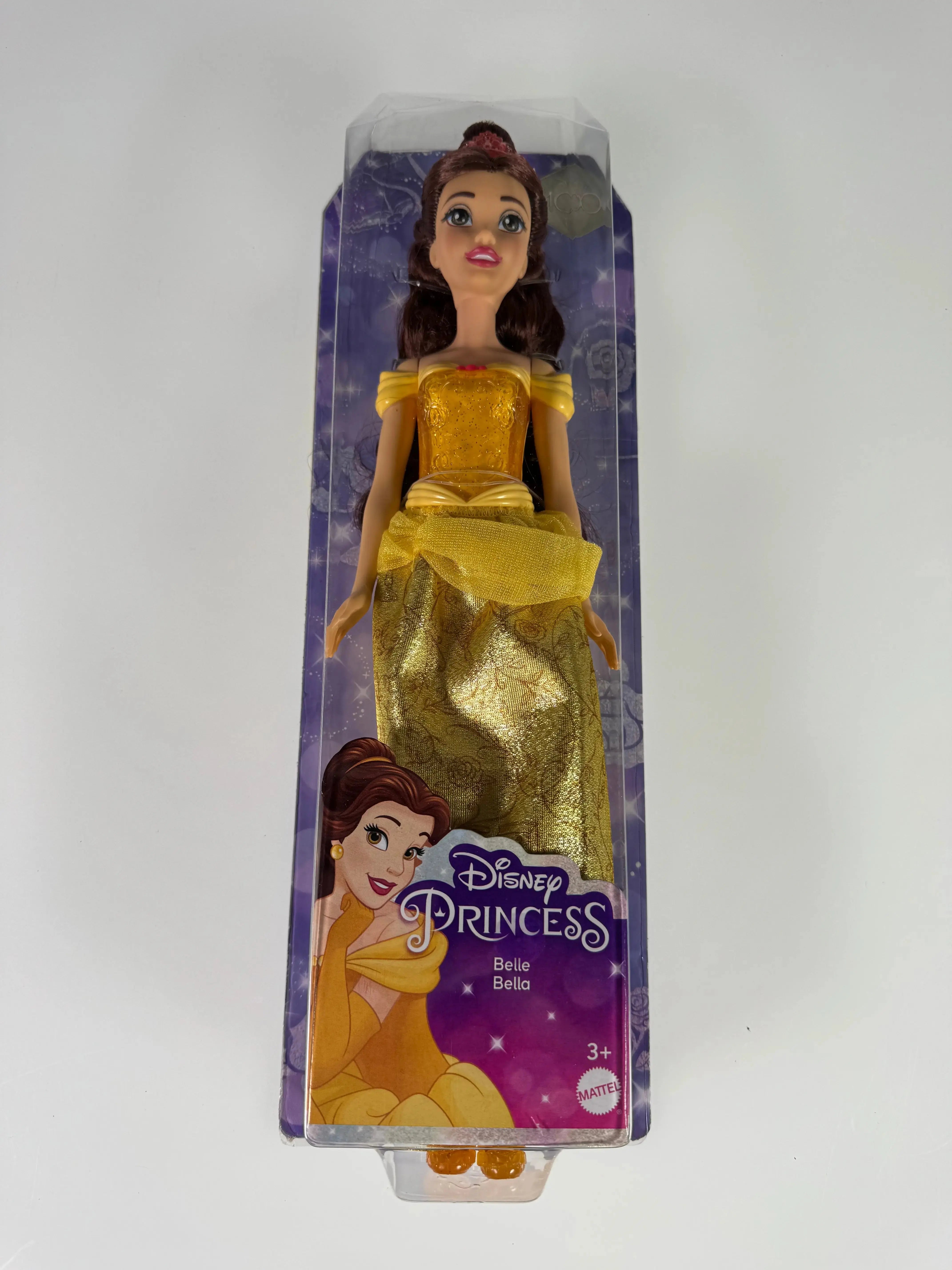 Disney Princess Belle Modepuppe mit Glitzerkleid R1