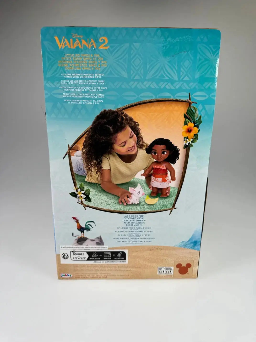 Disney Vaiana 2 Kleine Schwester Simea Puppe mit Pua Figur – Jakks Pacific Spielset 27cm R1
