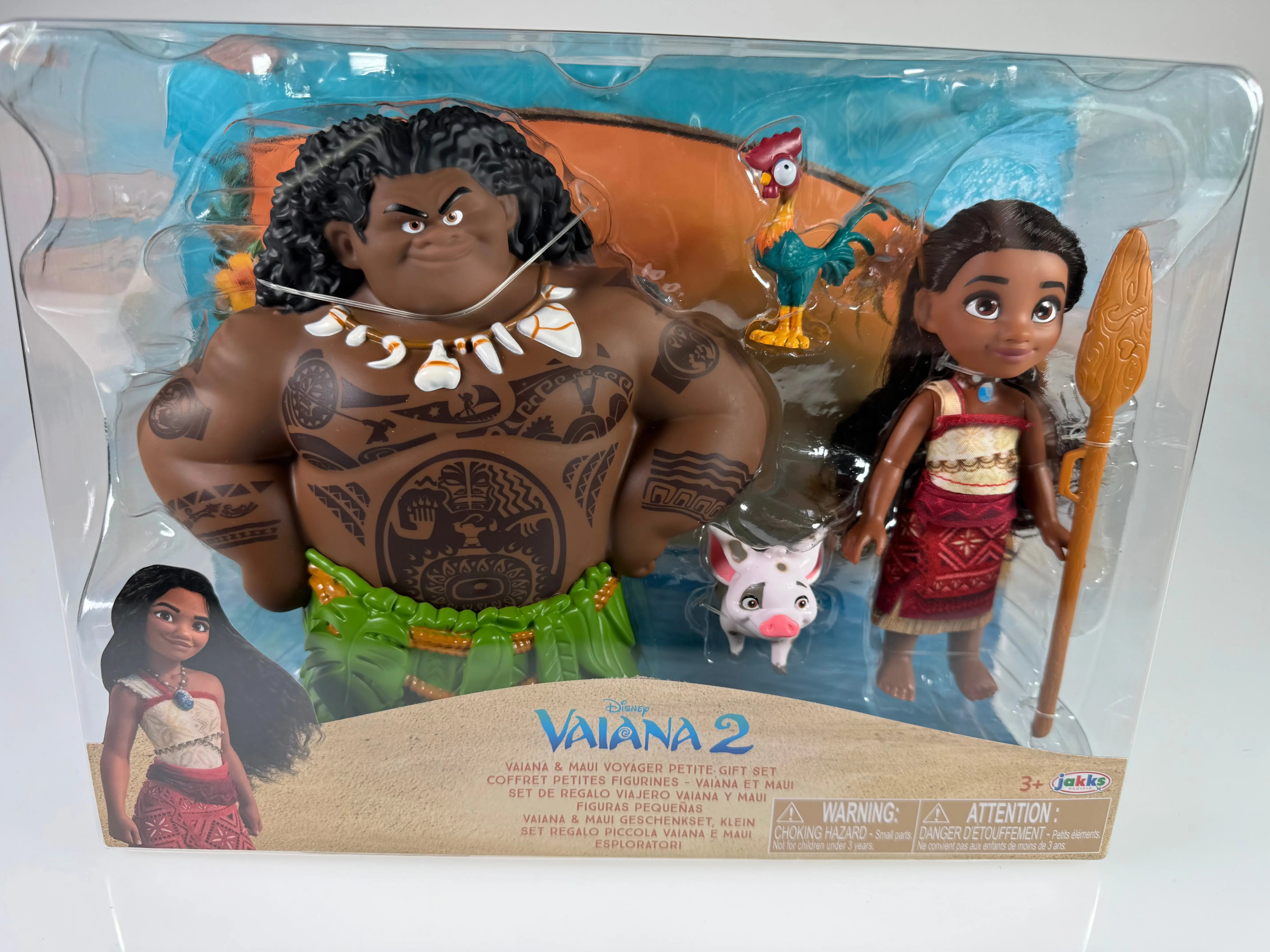 Disney Vaiana 2 Vaiana & Maui Geschenkset mit Pua & Heihei 15cm