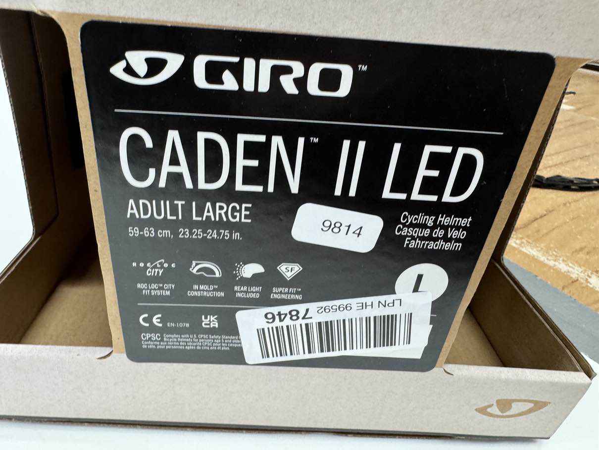 GIRO Caden II LED Fahrradhelm - Größe 59-63cm #9814