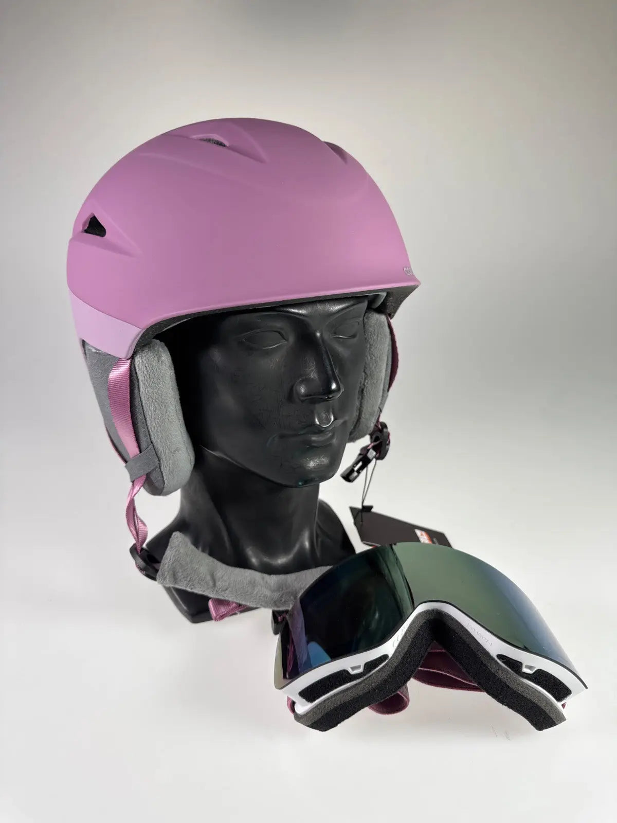 Odoland Skihelm mit Skibrille Set - Größe 54-56cm #8768