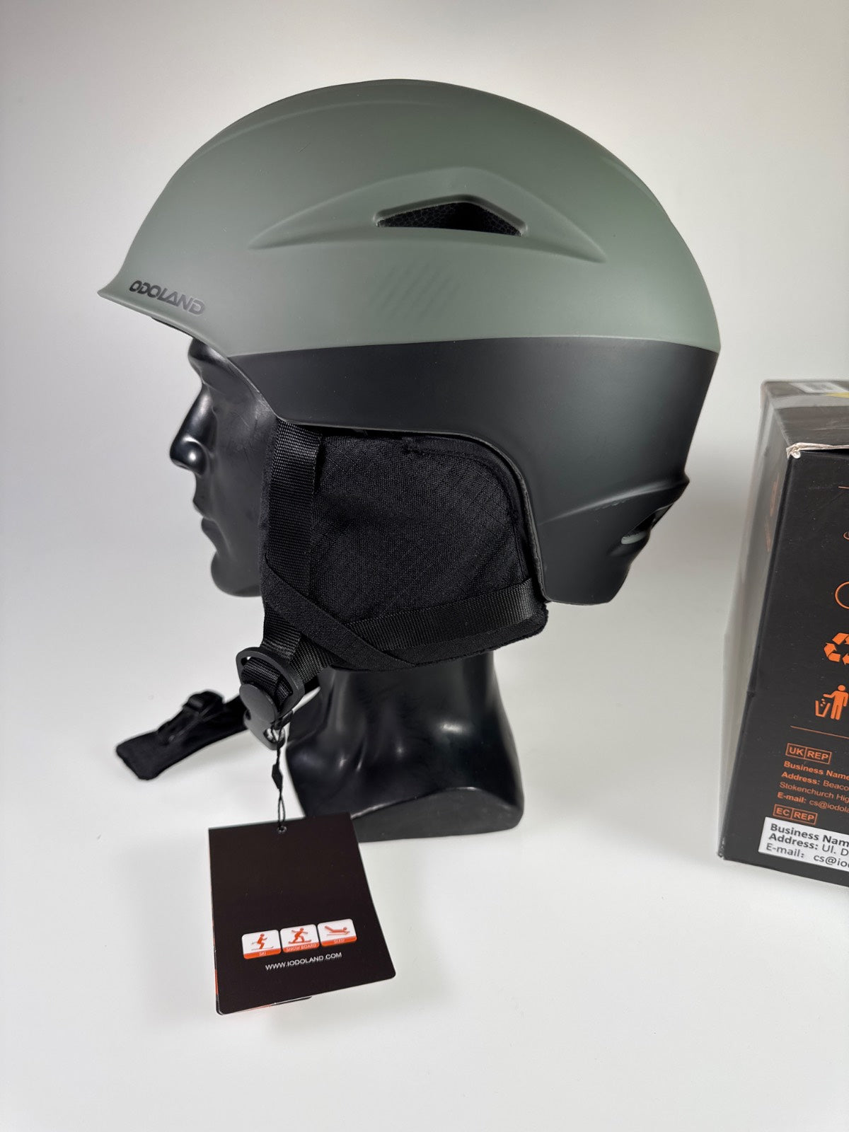 Odoland Skihelm mit Skibrille Set - Größe 59-61cm #8837