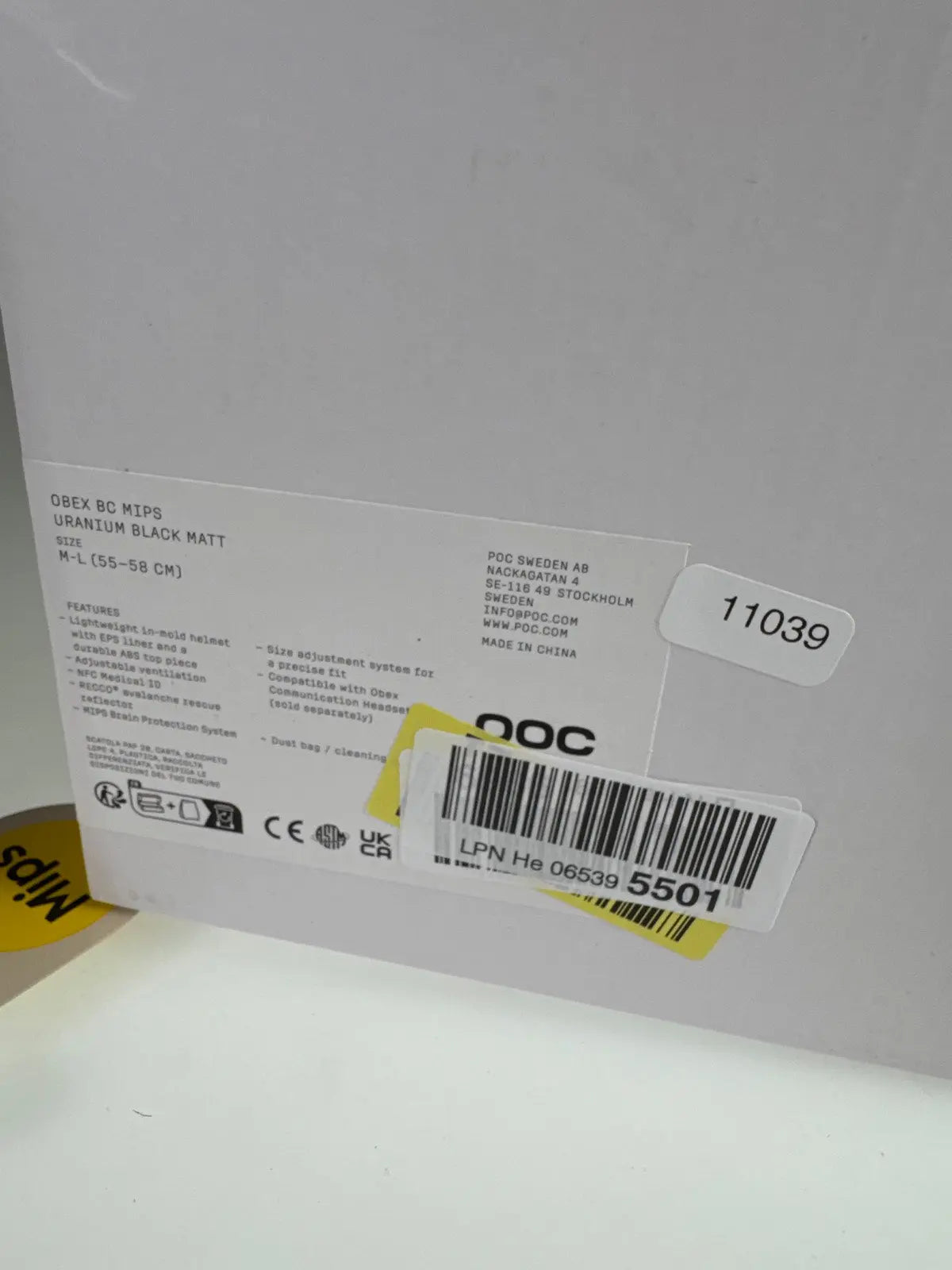 POC Fornix MIPS Skihelm - Größe 55-58cm #11039