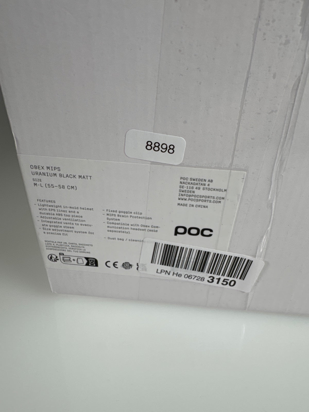 POC Obex MIPS Skihelm - Größe 55-58cm #8898