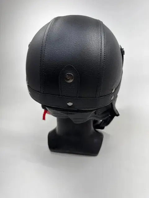 Retro Jet Motorradhelm Vintage mit Brille ECE - Größe M #9343