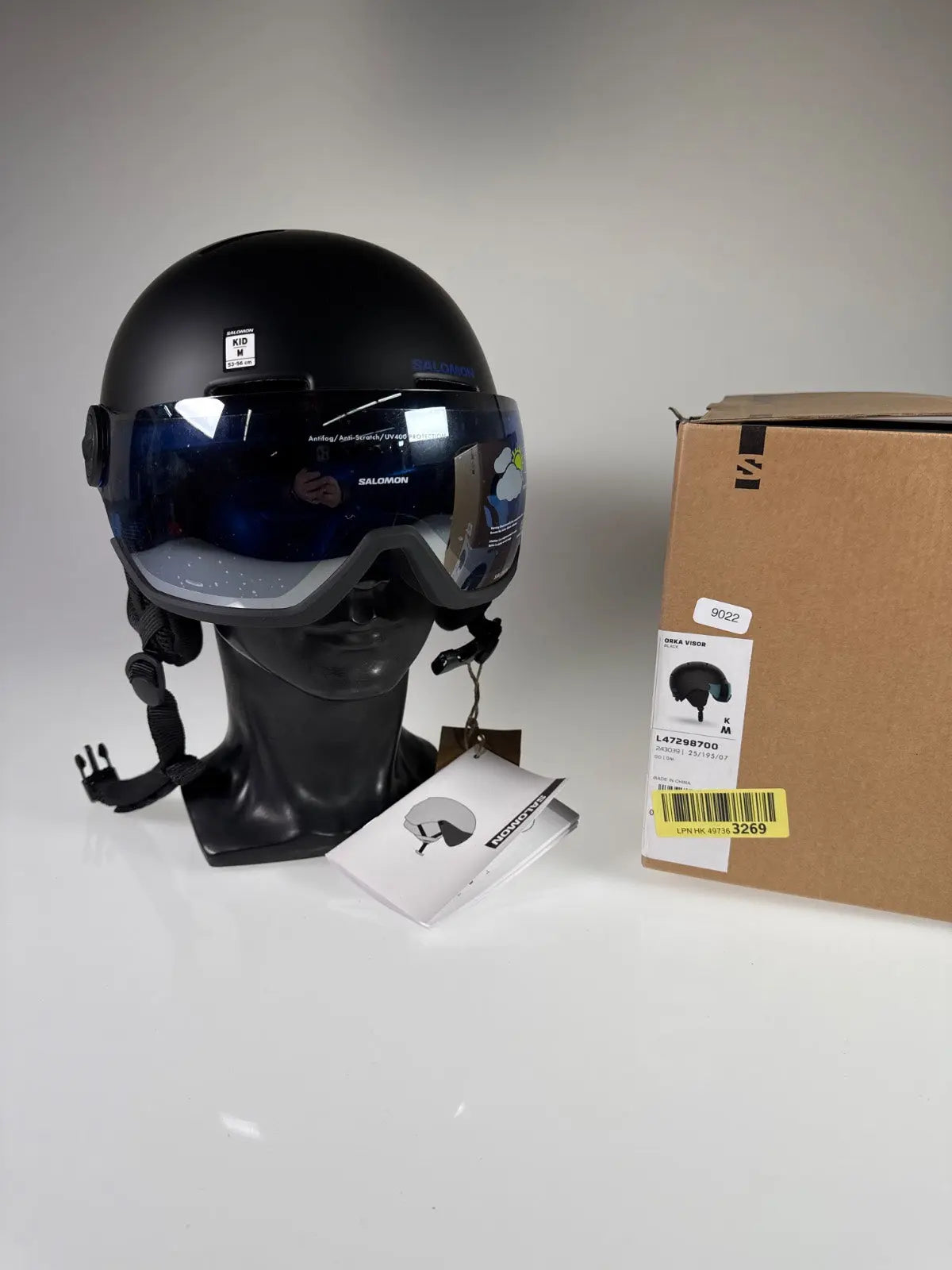 Salomon Orka Visor Kids Skihelm - Größe 53-56cm #9022