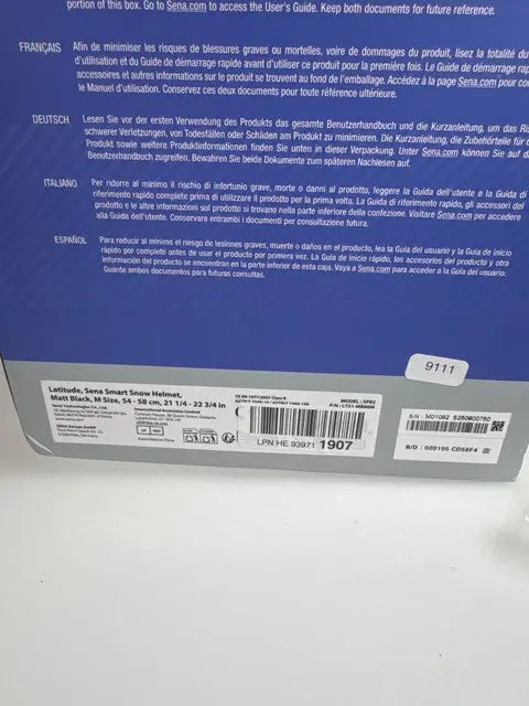 Sena Latitude Skihelm - Größe 55-58cm #9111