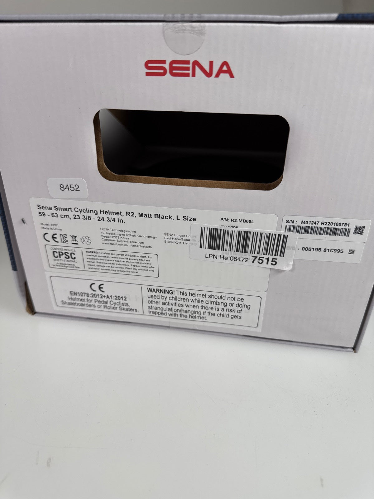 Sena R2 / R2 EVO Fahrradhelm - Größe 59-63cm #8452