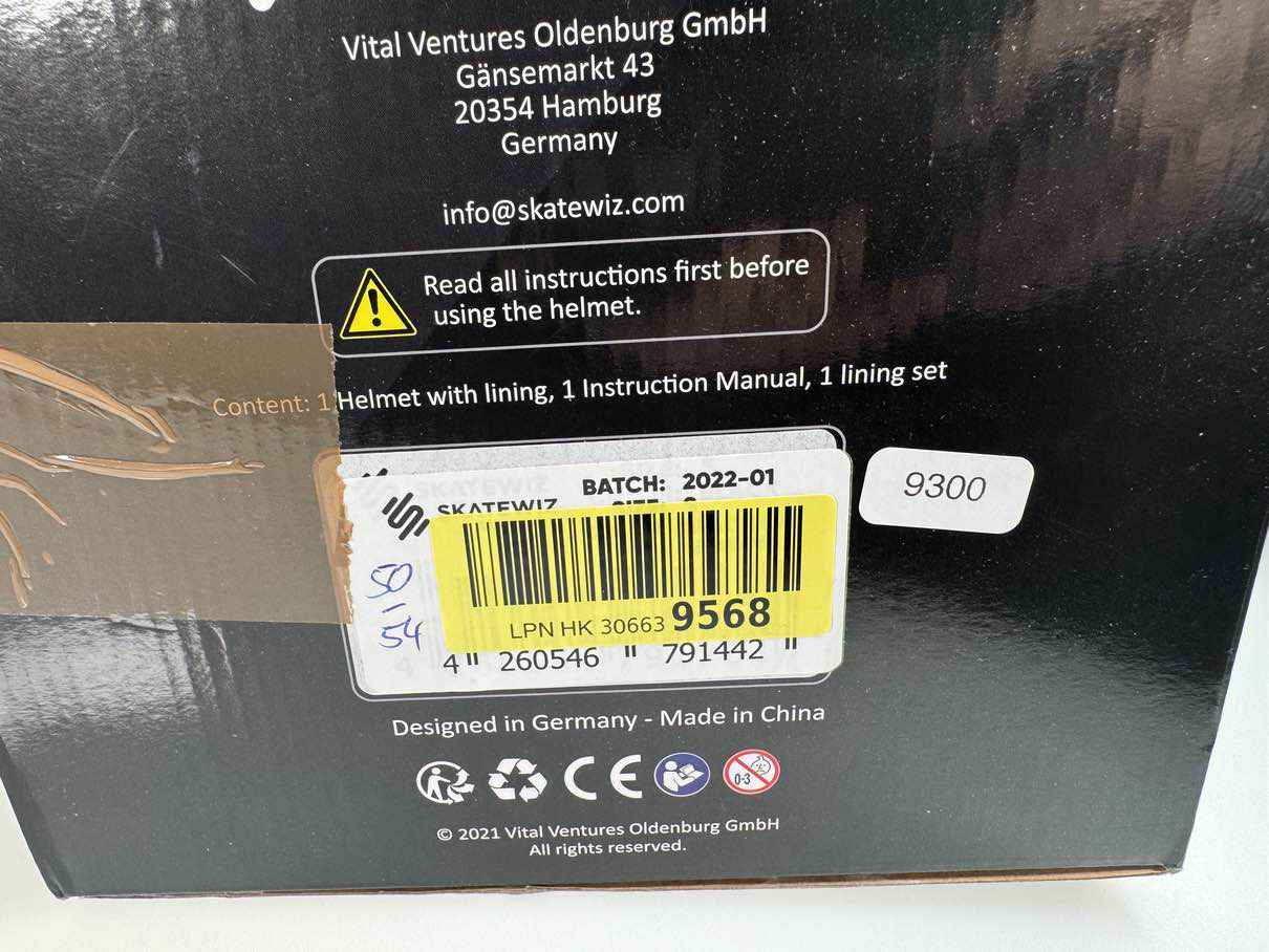 Skatewiz Skaterhelm Schwarz/Rot S | Retoure Note 1 | #9300