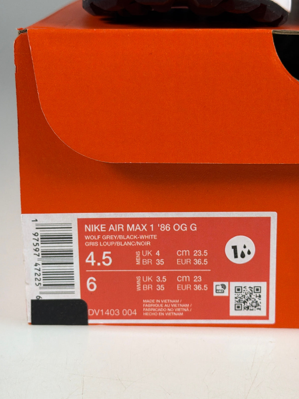 Nike Air Max 1 '86 OG G - Größe EU 36,5 #12947