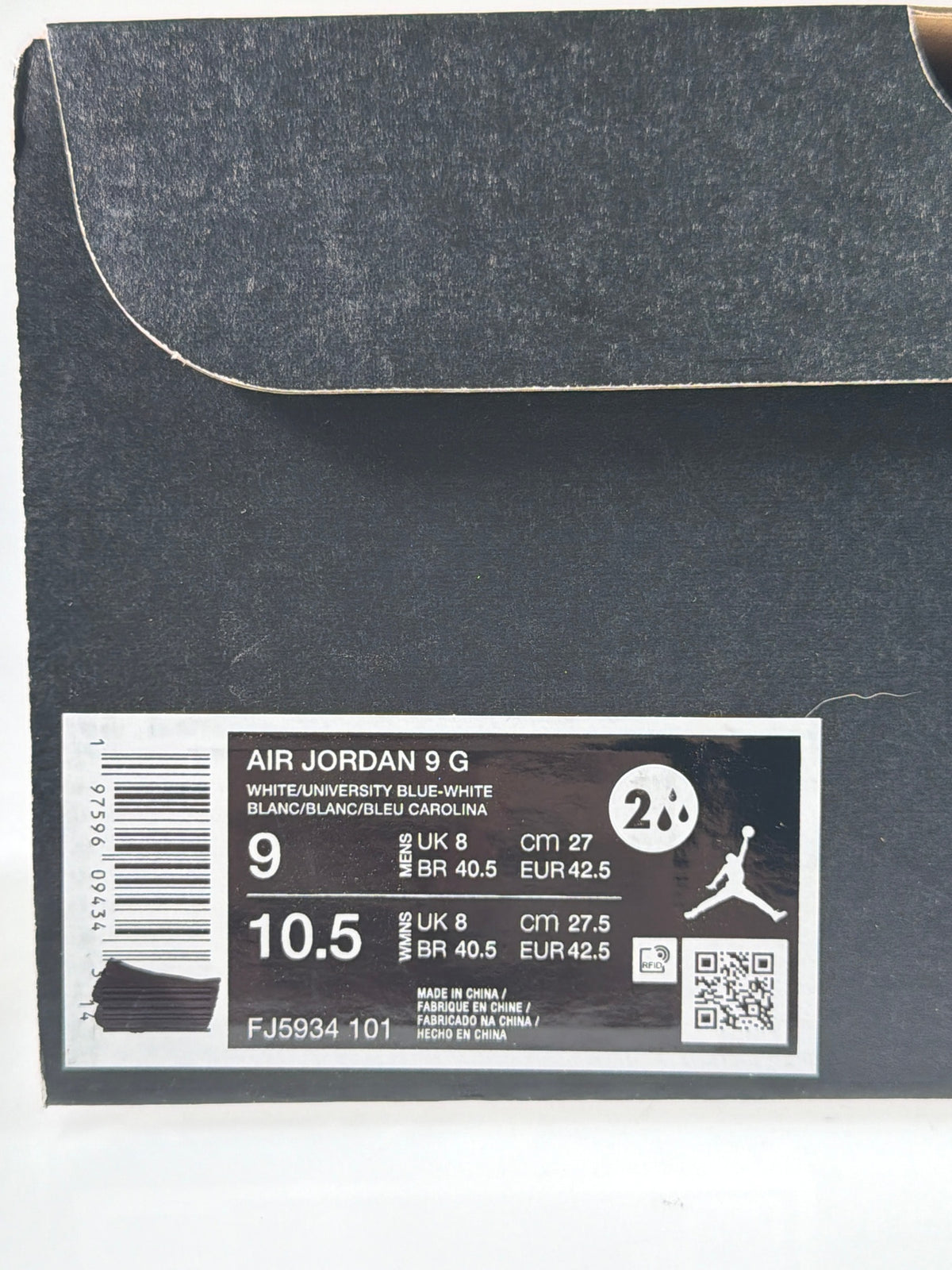 AIR JORDAN 9 G - Größe 42.5 #10324