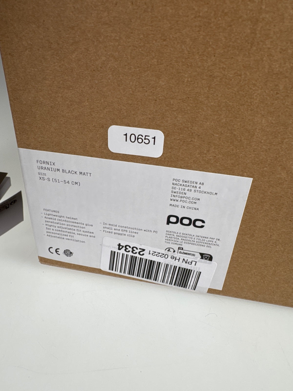 POC Fornix Lightweight Skihelm - Größe 51-54cm #10651