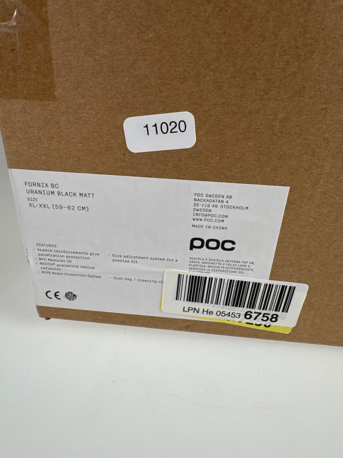 POC Fornix BC MIPS Skihelm - Größe 59-62cm #11020