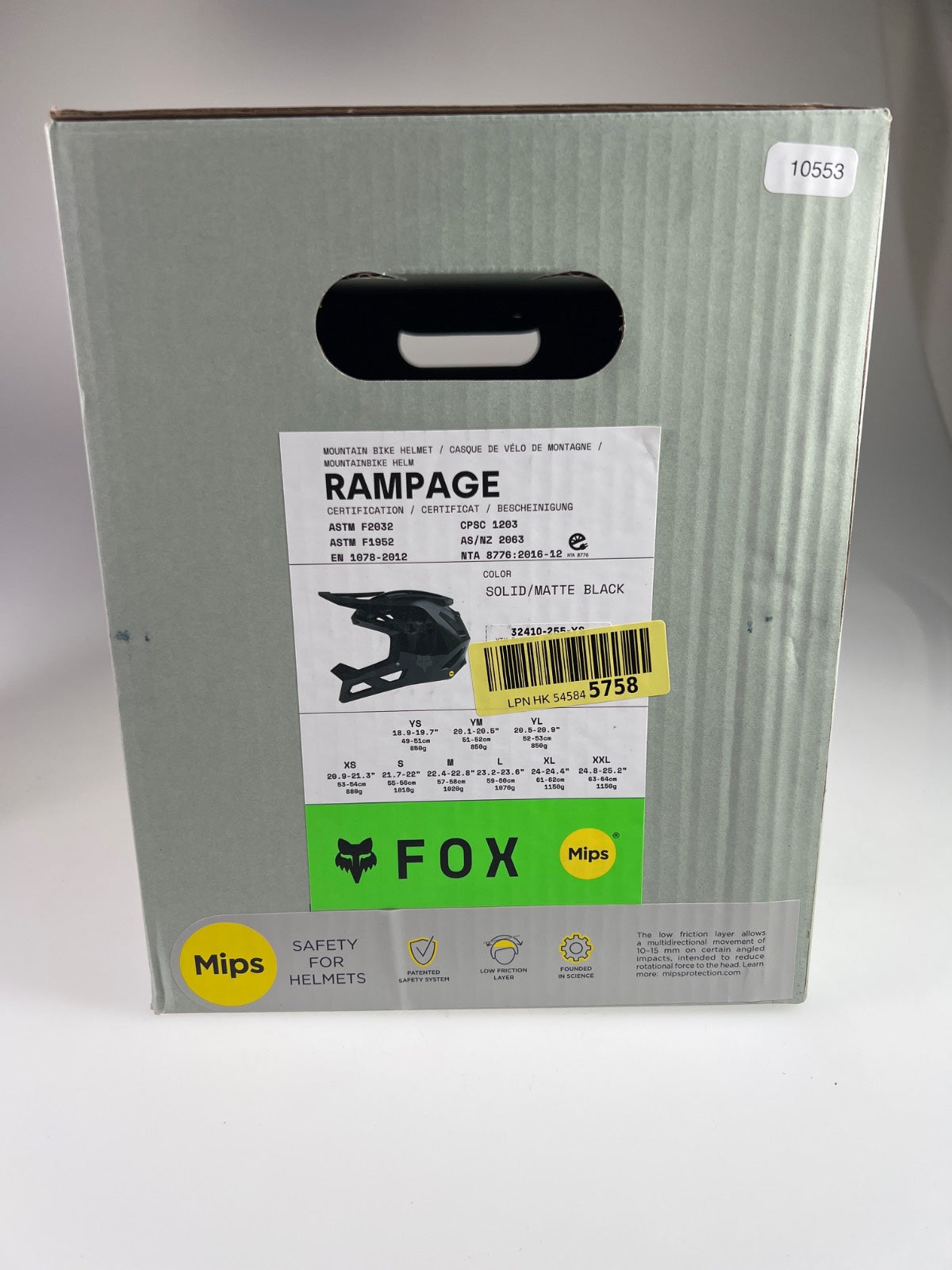 Fox YTH Rampage Fahrradhelm - Größe 48-51cm #10553