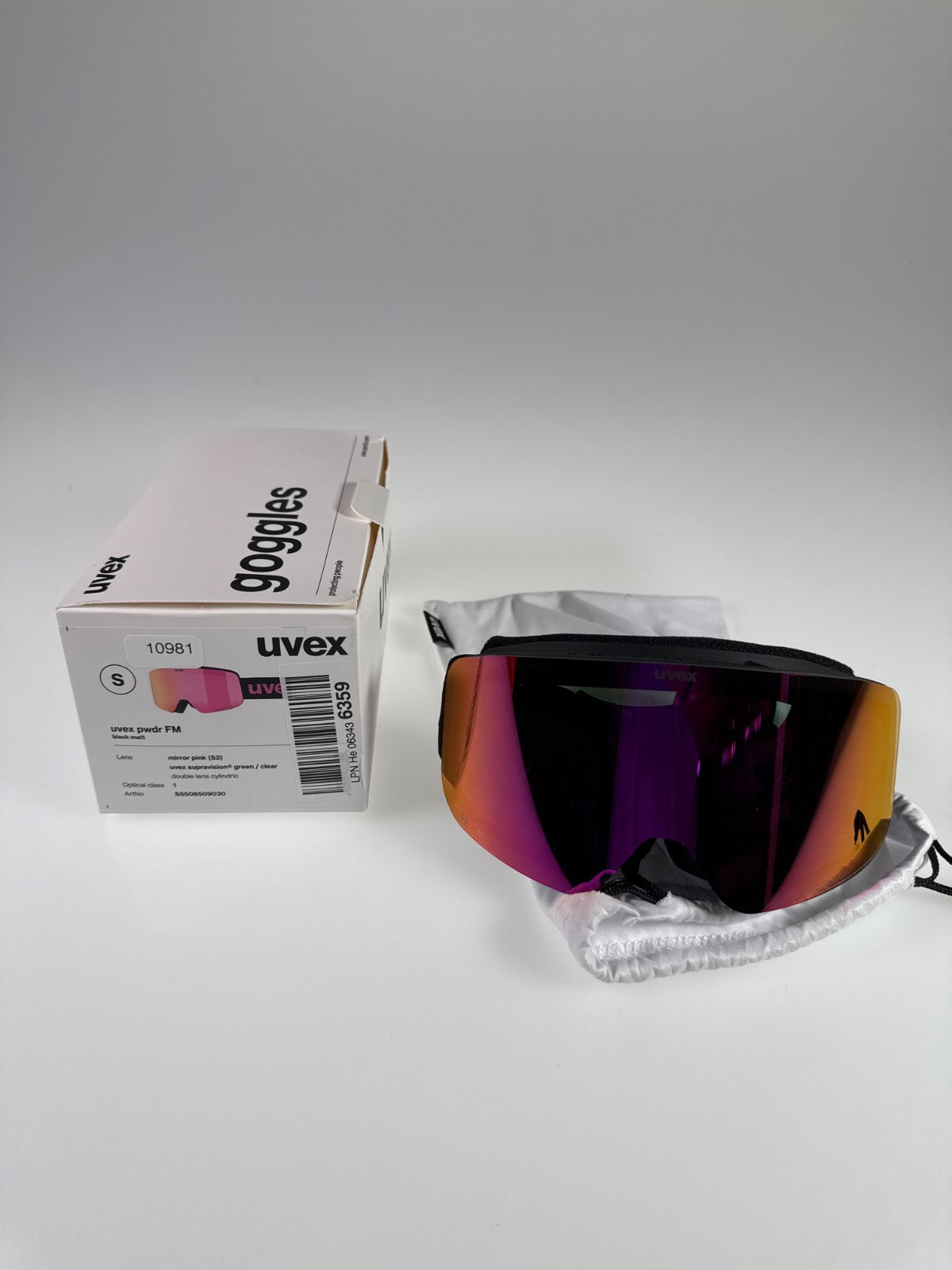uvex pwdr FM Skibrille verspiegelt Anti-Fog - black/green #10981