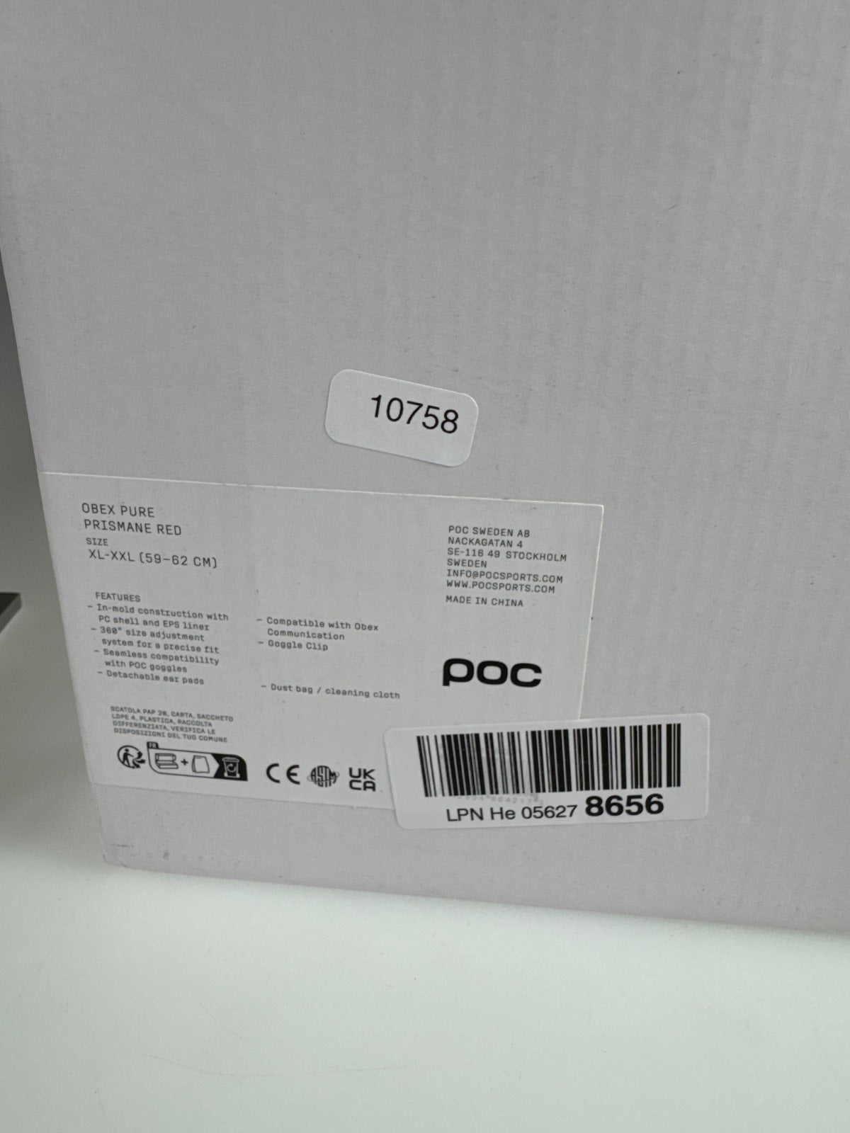 POC Obex Pure Skihelm - Größe 59-62cm #10758 R1