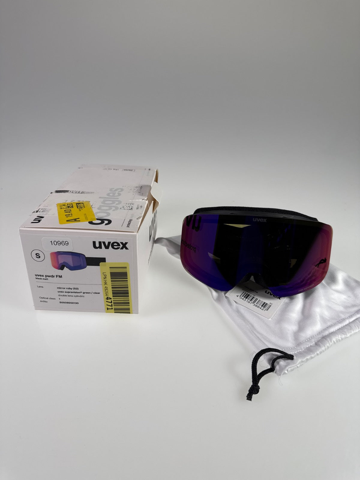uvex pwdr FM Skibrille verspiegelt - Matte Black/Ruby #10969