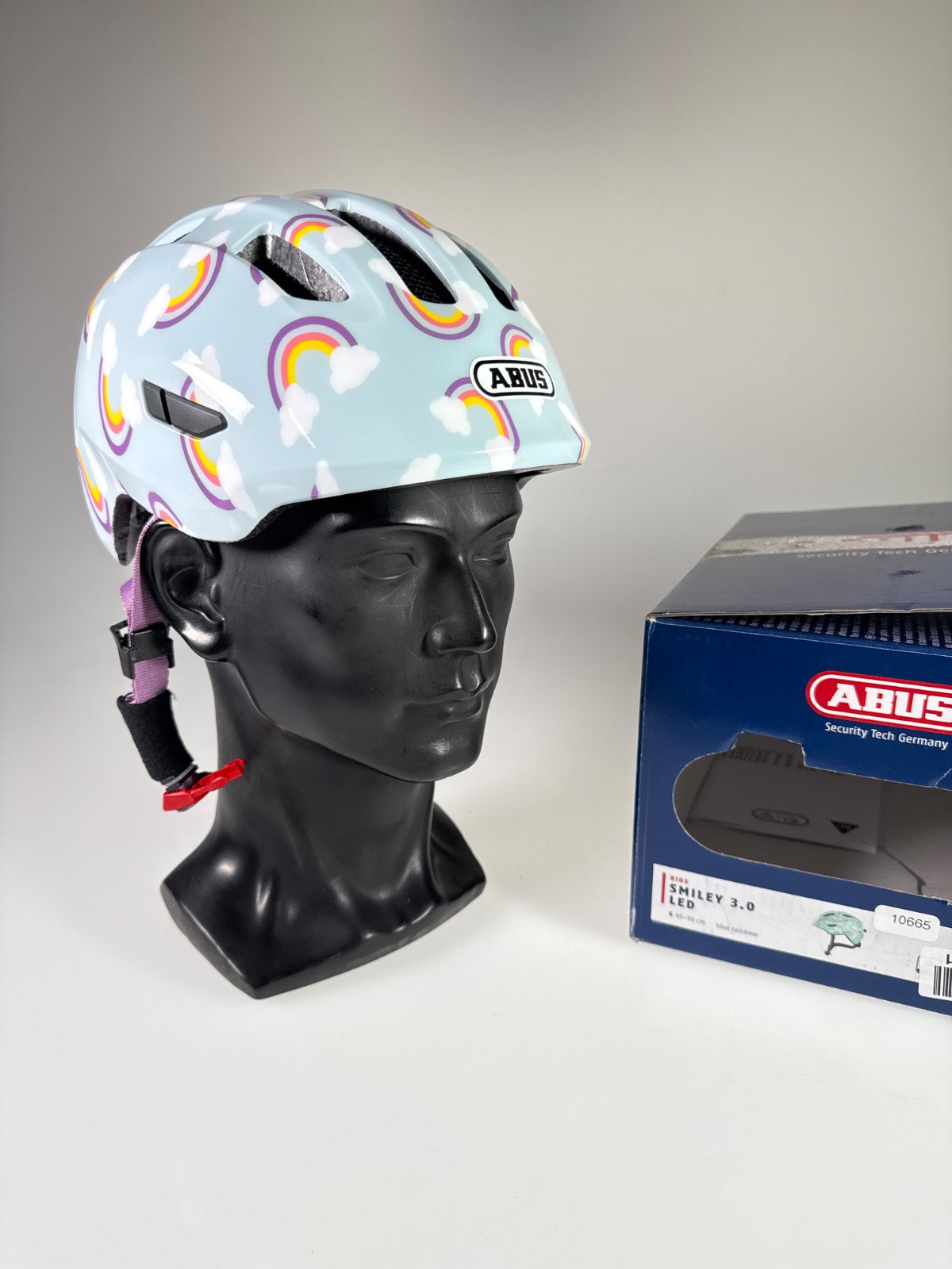 ABUS Smiley 3.0 LED Fahrradhelm - Größe 45-50cm #10665