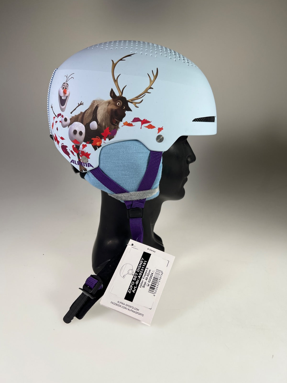 Alpina ZUPO Disney Skihelm Set mit Brille - Größe 48-52cm #10438