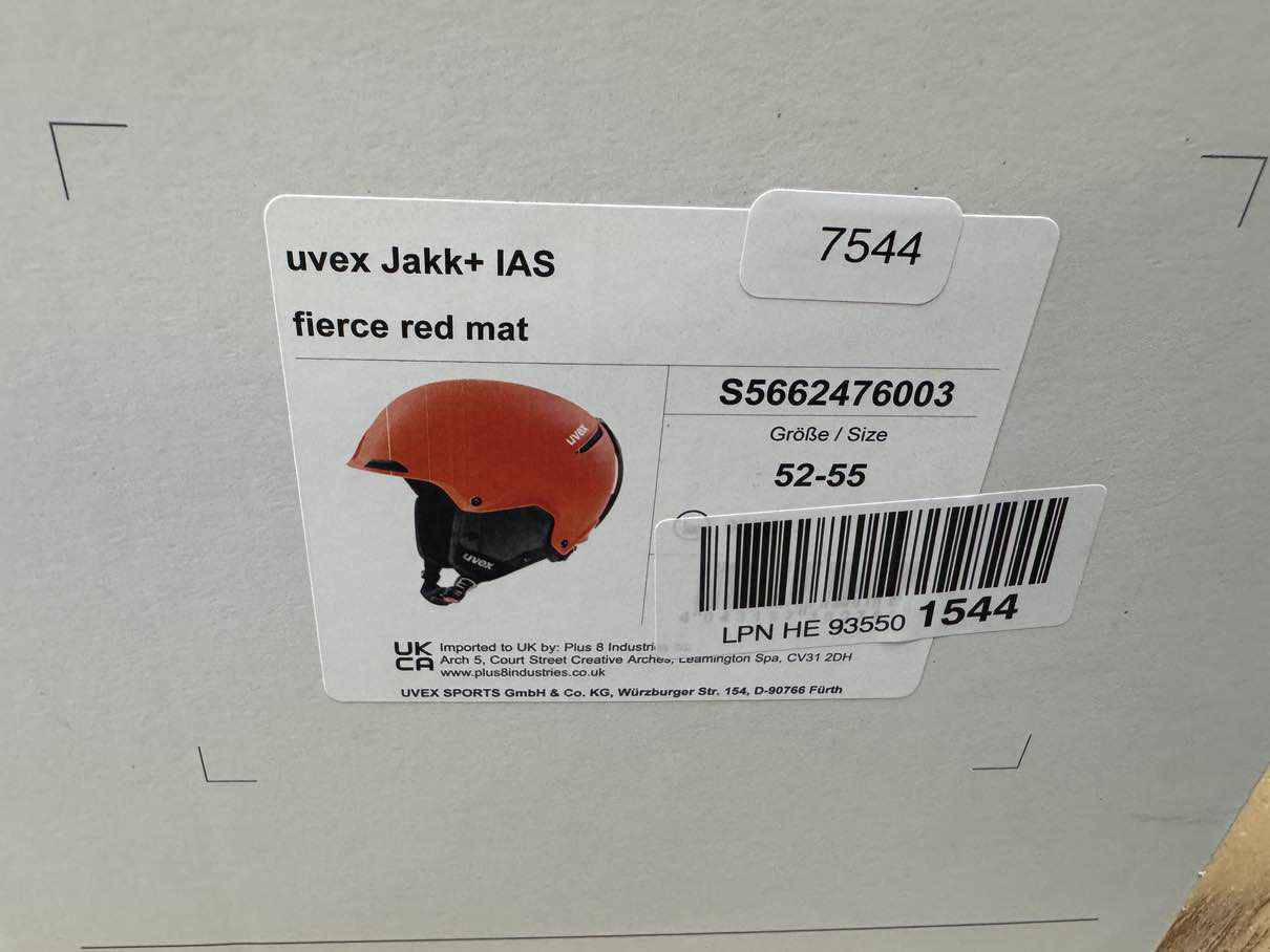 uvex Jakk+ IAS Skihelm - Größe 52-55cm #7544 - Black Forest Deals