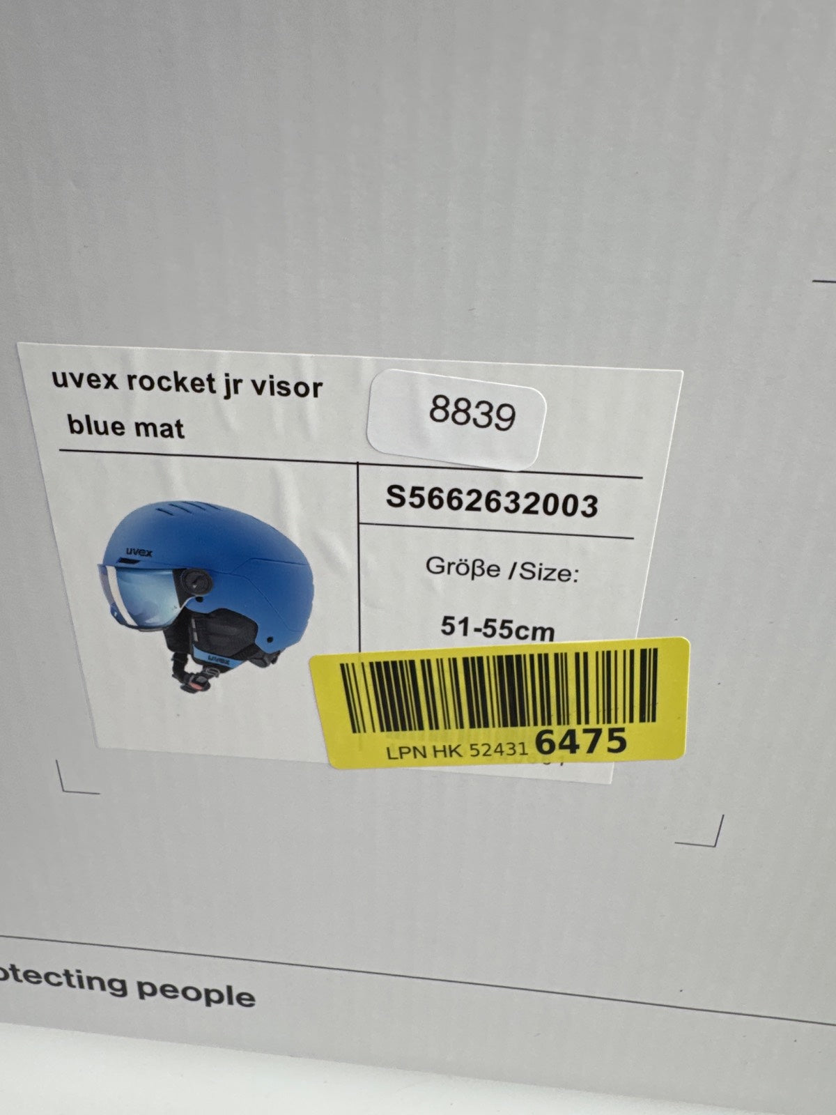 uvex Rocket Jr Visor Skihelm - Größe 51-55cm #8839