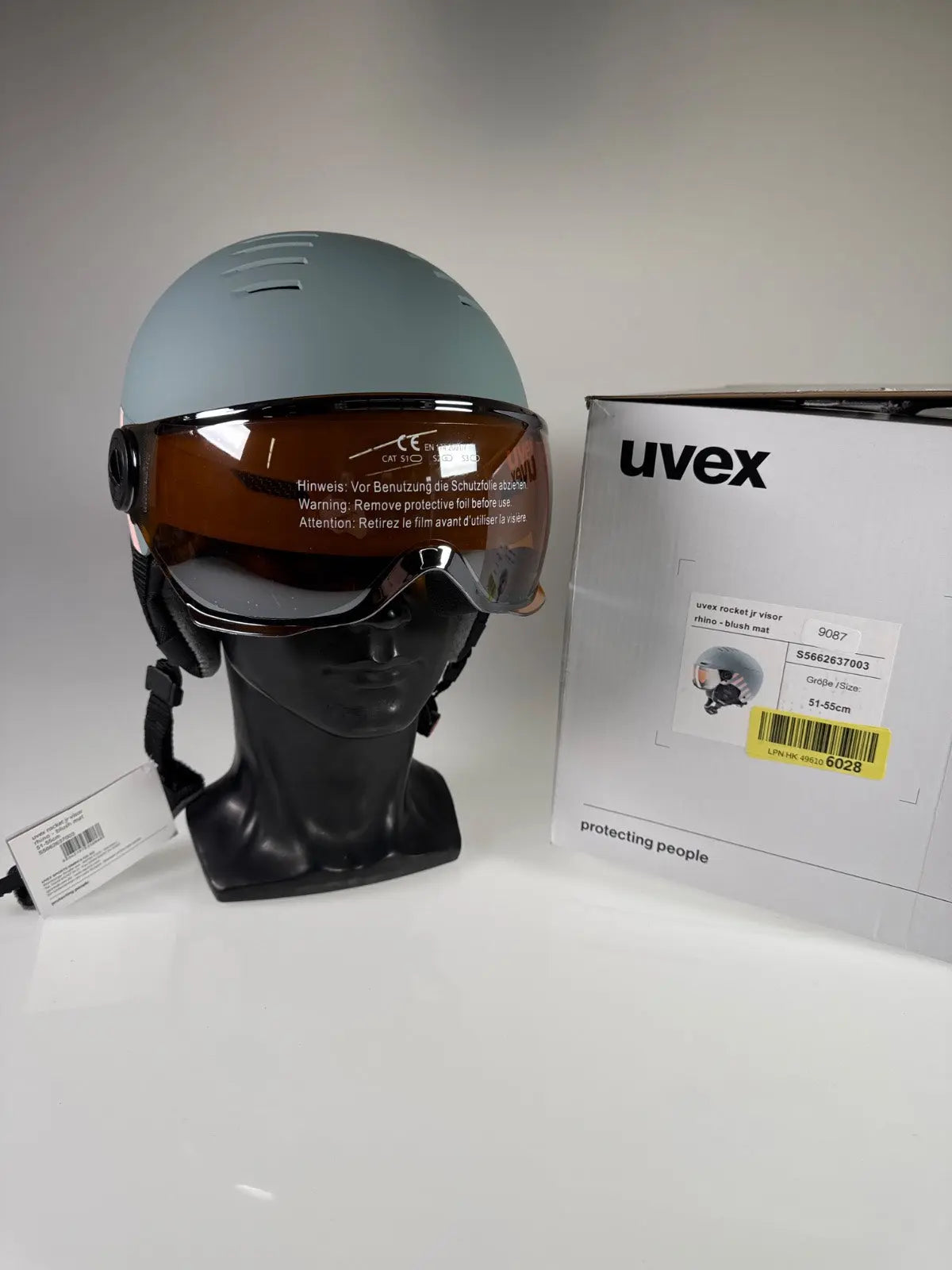 uvex Rocket Jr Visor Skihelm - Größe 51-55cm #9087