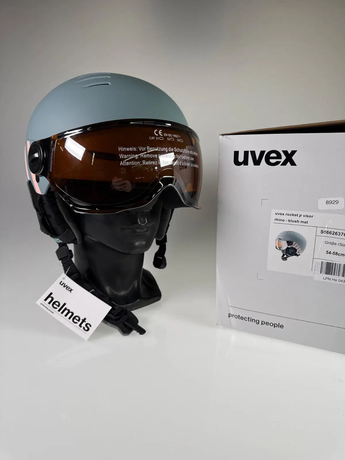uvex Rocket Jr Visor Skihelm - Größe 54-58cm #8929