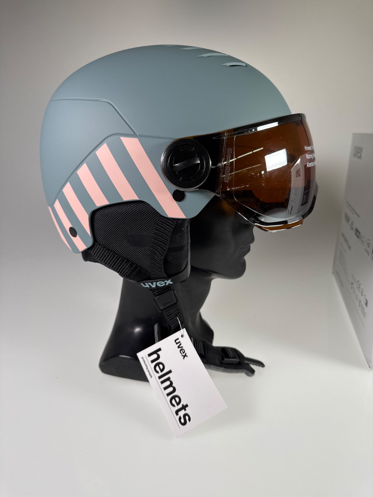 uvex Rocket Jr Visor Skihelm - Größe 54-58cm #8929
