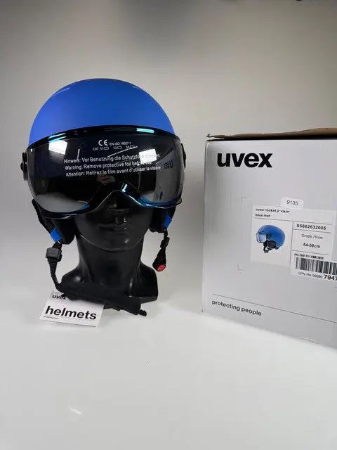 uvex Rocket Jr Visor Skihelm - Größe 54-58cm #9135