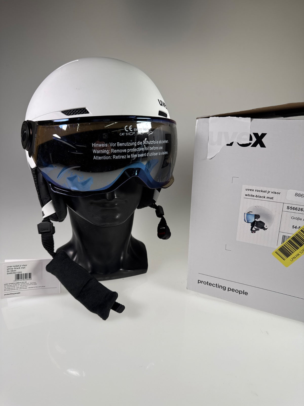 uvex Rocket Jr Visor Skihelm - Größe 55-58cm #8865
