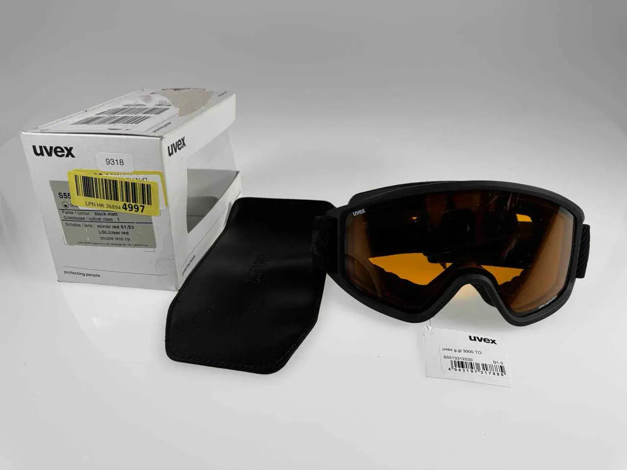 uvex g.gl 3000 TO Skibrille black matt mirror red Supravision #9318