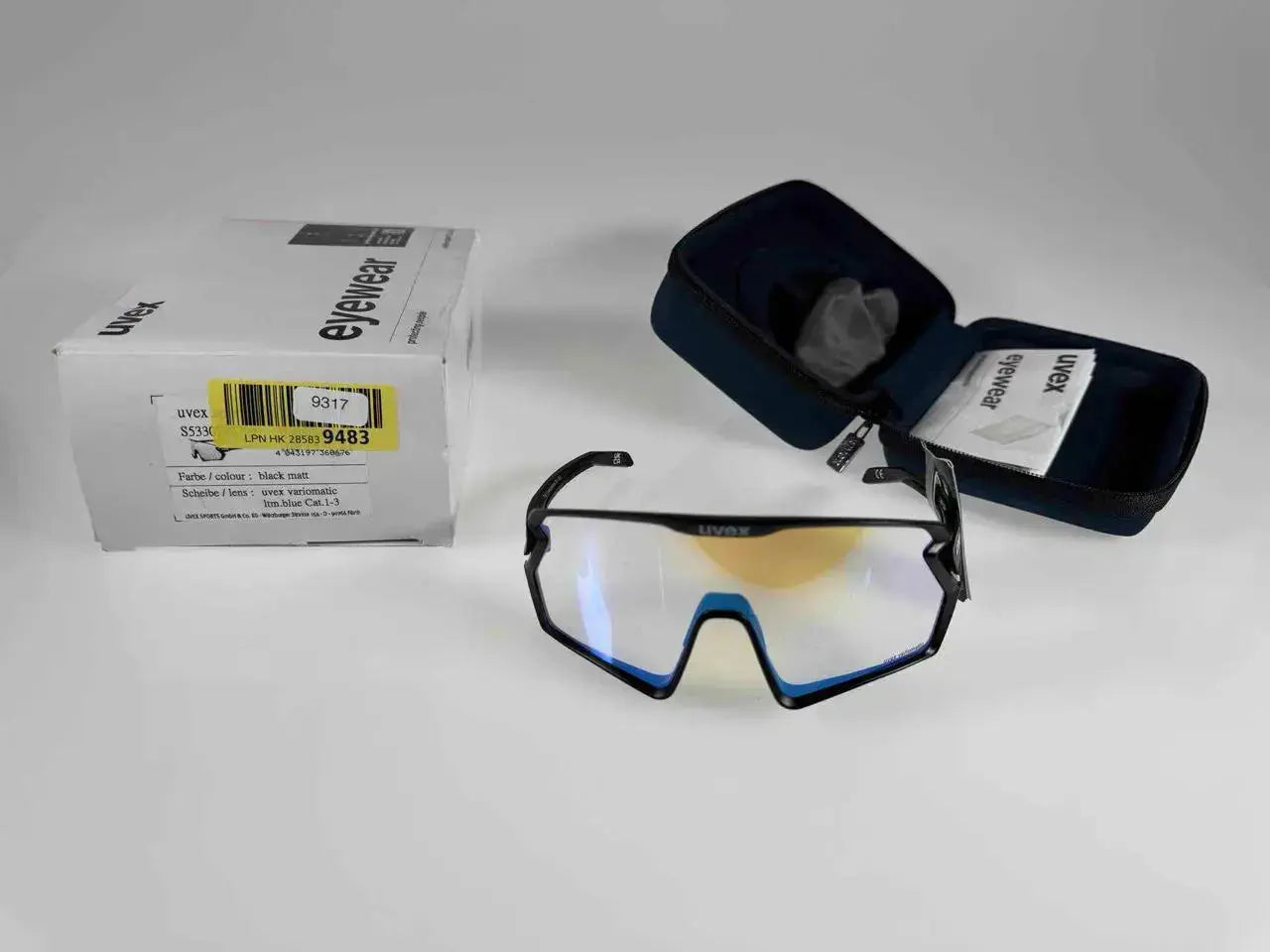 uvex sportstyle 231 2.0 V Sportbrille variomatic black mat blau #9317
