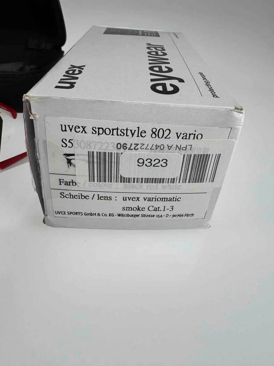 uvex sportstyle 802 vario – Sportbrille Schwarz/Rot/Weiß | Selbsttönend Cat.1-3