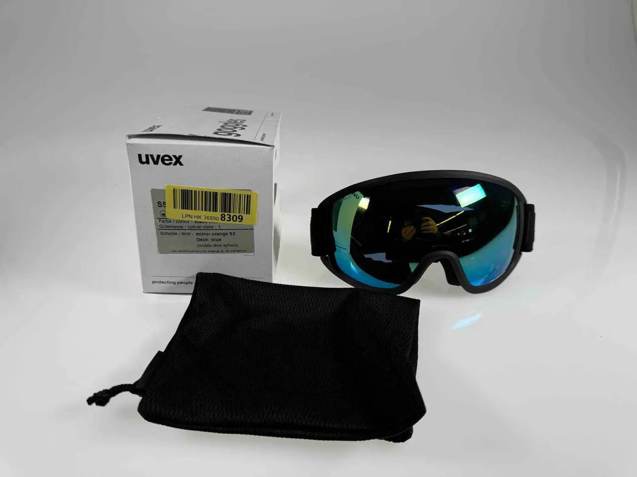 uvex topic FM sphere Skibrille schwarz mirror orange verspiegelt #9315