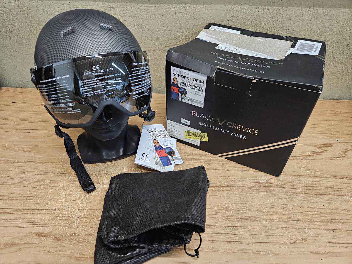 Black Crevice Gstaad Skihelm - Größe 51-54cm #5042 Black Forest Deals