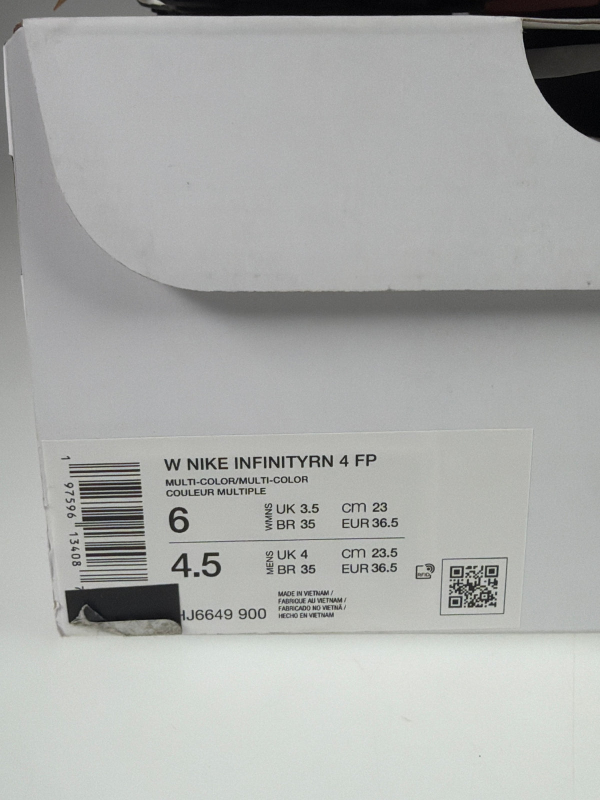 W NIKE INFINITYRN 4 FP - Größe 36.5 #10302