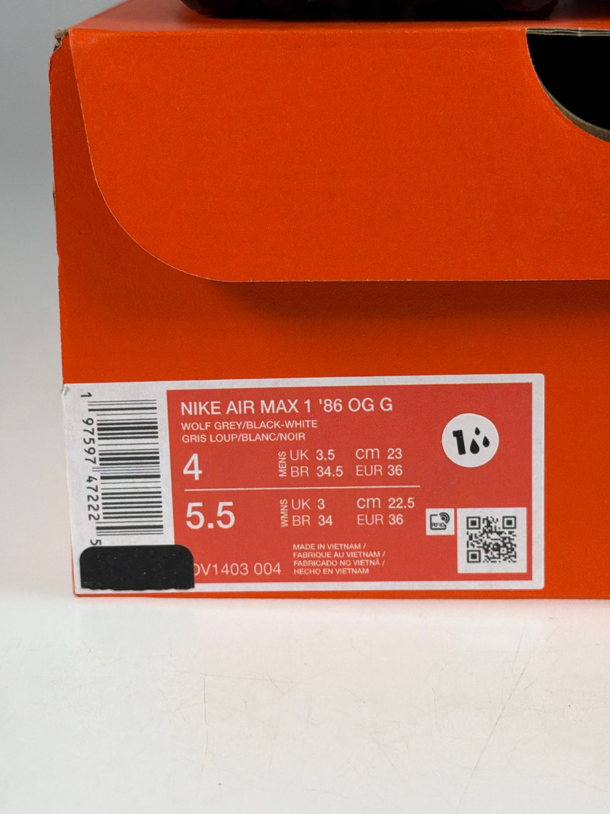 Nike Air Max 1 '86 OG G - Größe EU 36 #12944