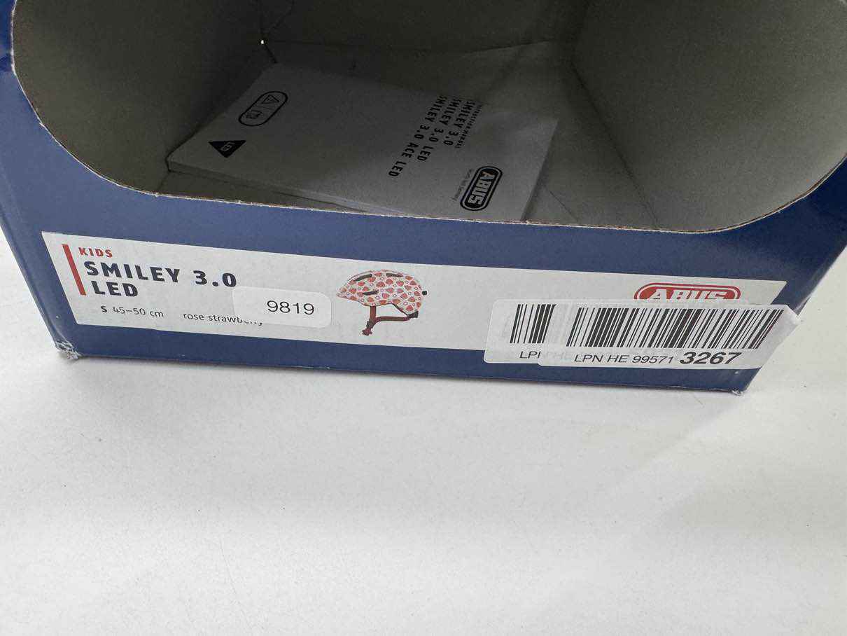 ABUS Kinder Smiley 3.0 LED Fahrradhelm - Größe 45-50cm #9819 